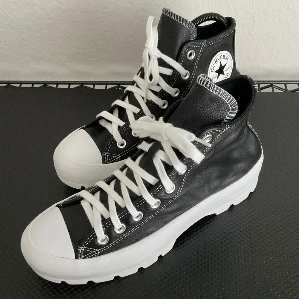 Converse Chuck‎ Taylor All Star Lugged 2.0 Black Leather High Top Mens 8.5 S356